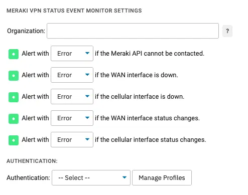 Meraki Router Uplink Monitor Dashboard